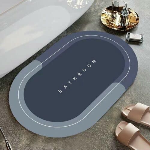 Bathroom mat Water Absorbing Mat for Bathroom Quick Dry Rubber Backed Anti-Slip Floor Mat Non Slip Mat for Home, Kitchen